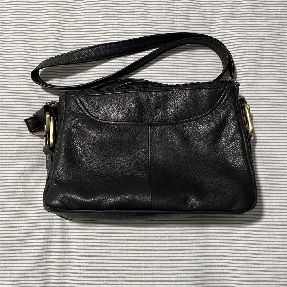 American Leatherworks black leather crossbody.